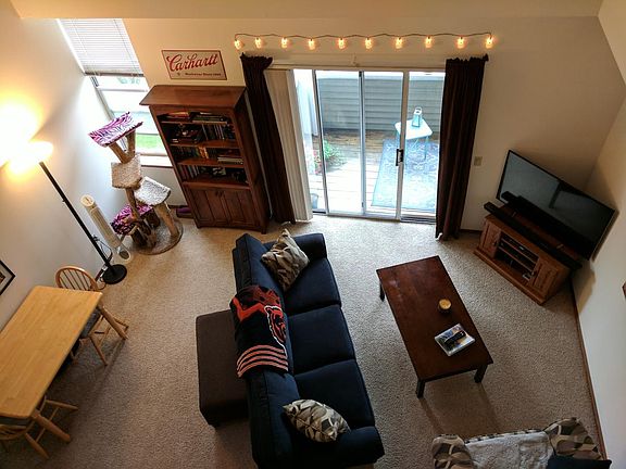 Overhead view of living room