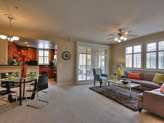 Living room and dining area