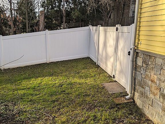 Fully fenced back yard