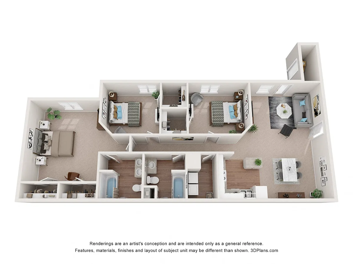 Floor plan Three Bedroom