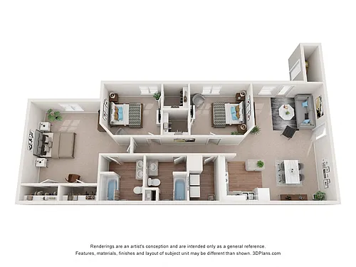 Floor plan Three Bedroom