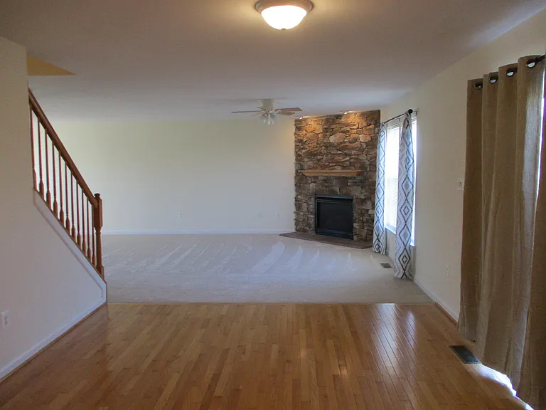 View of family room from kitchen