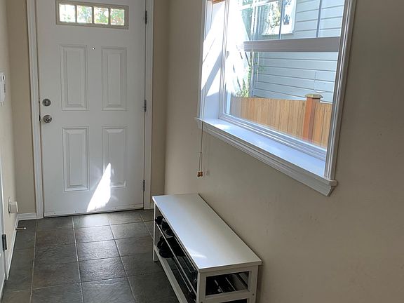 Foyer with view of front door from inside