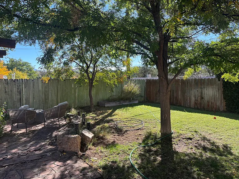 Backyard w/ irrigation on timer