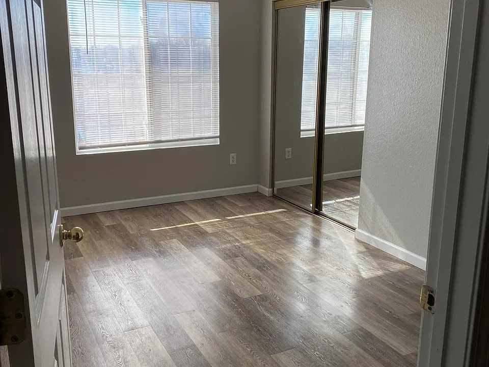 Bedroom with large closet