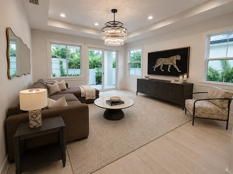 Living Room- Virtually staged with furniture to be delivered mid-August.