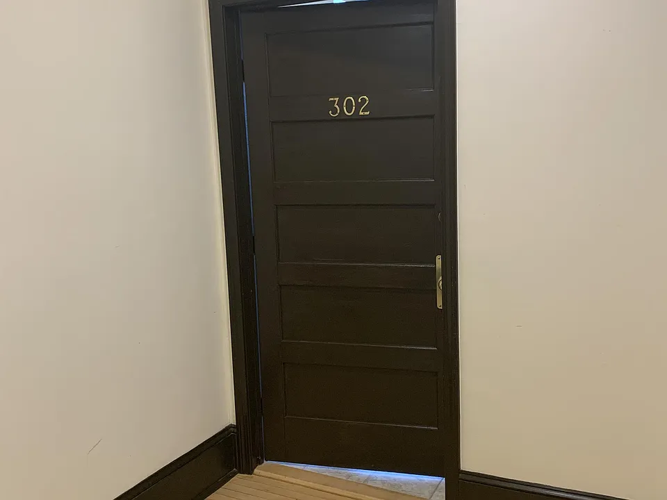 Main 302 apartment front door