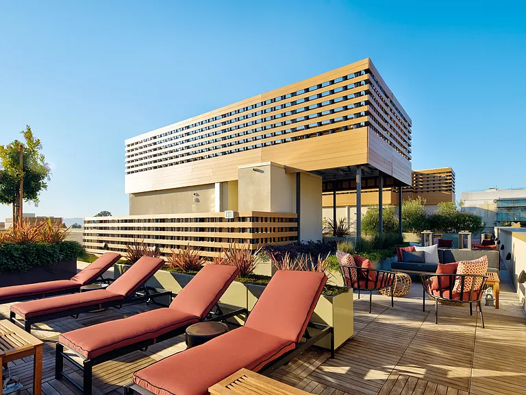 Soak in the sun in our rooftop lounge area.