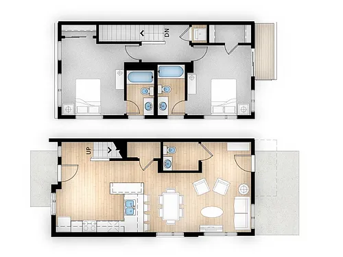 Floor plan 2 Bed 2.5 Bath - B2