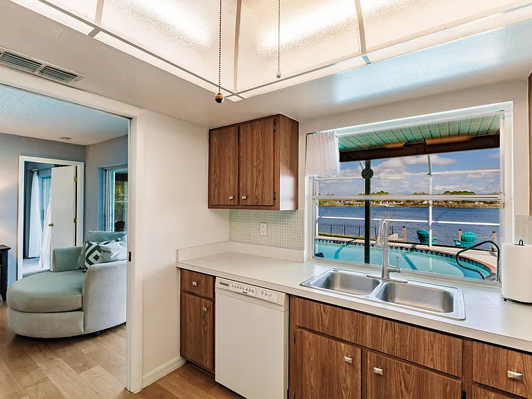 Kitchen off TV room