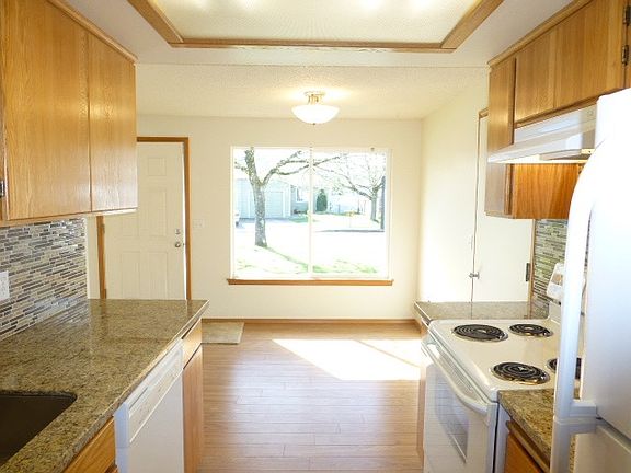 Kitchen looking into dining room