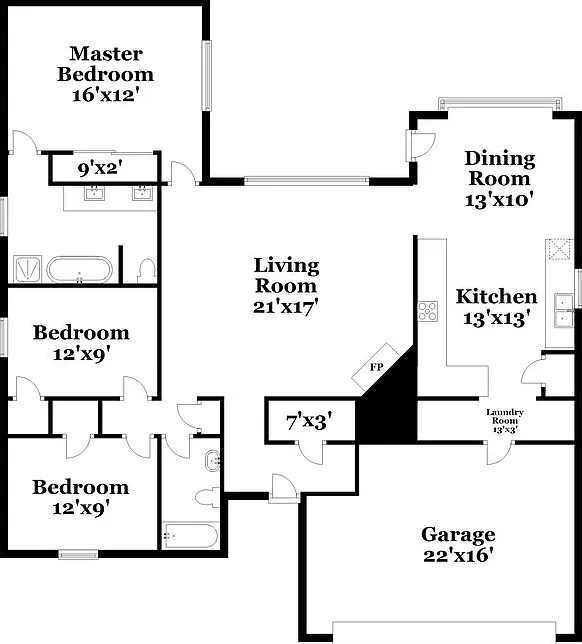 3 bed, 2.0 bath, 1409 sqft, $2,170 — Photo 2