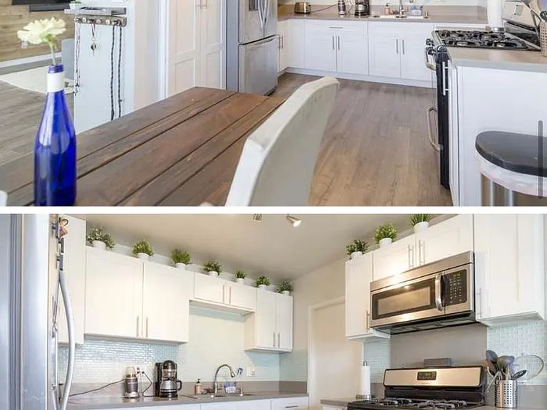 Kitchen with SS appliances