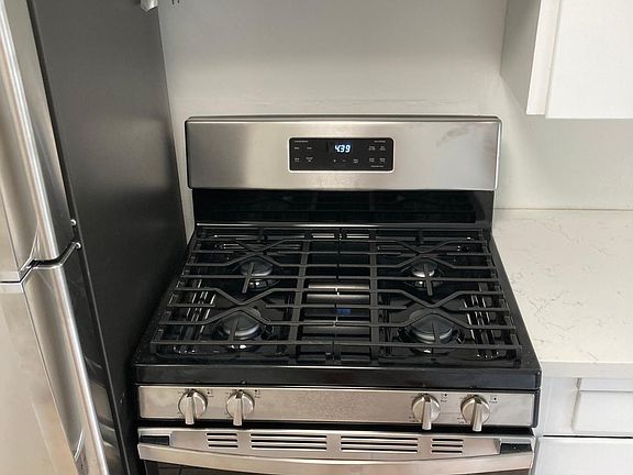 Stainless steel range and vent hood