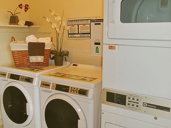 Shared laundry on each floor.