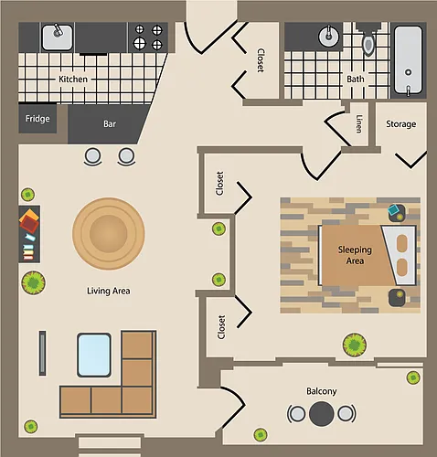Floor plan 1 Bedroom