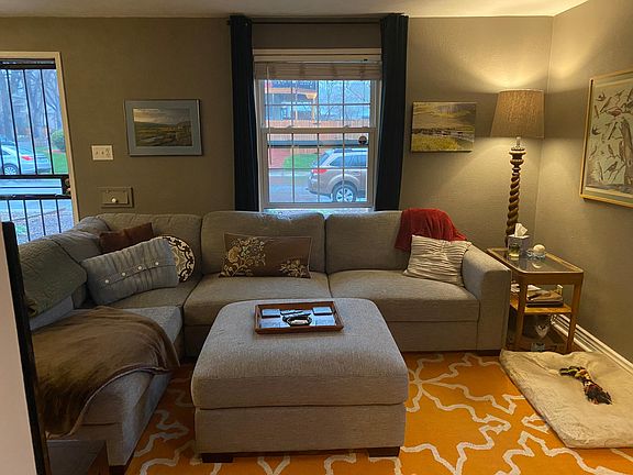 View of living room from kitchen