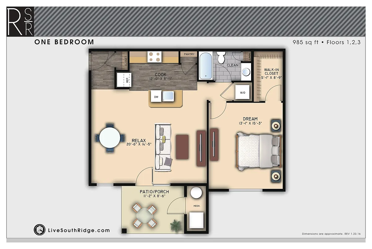 Floor plan 1 Bedroom