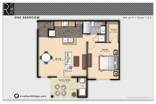 Floor plan 1 Bedroom