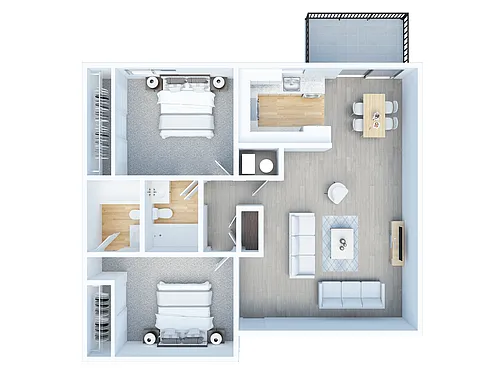 Floor plan 2 Bedroom 2 Bathroom