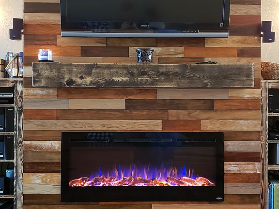 Custom electric fireplace