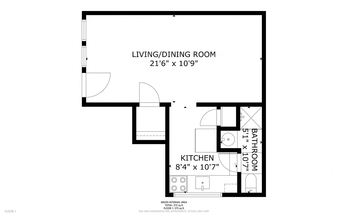Floor plan Studio E