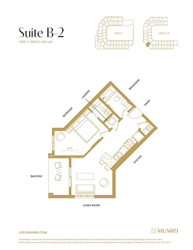 Floor plan B2-1 Bed