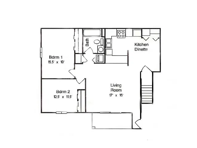 Floor plan Two Bedroom