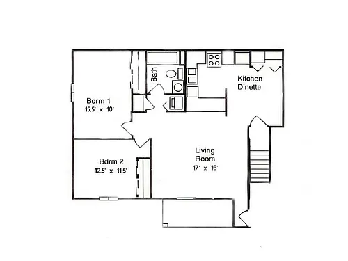 Floor plan Two Bedroom