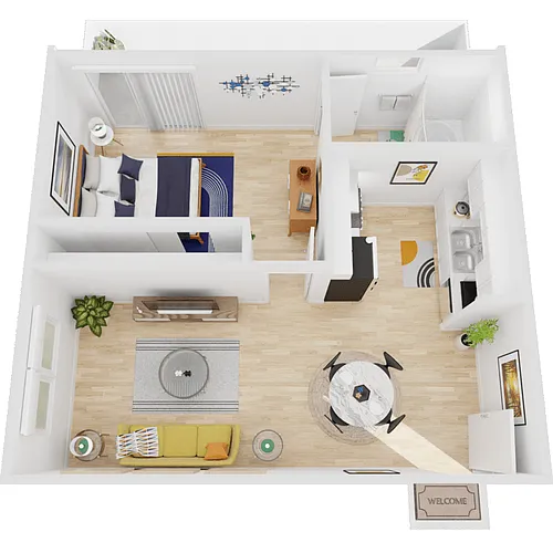 Floor plan 1x1 ~ Senior 62+