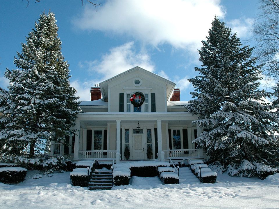 Front of the house in winter