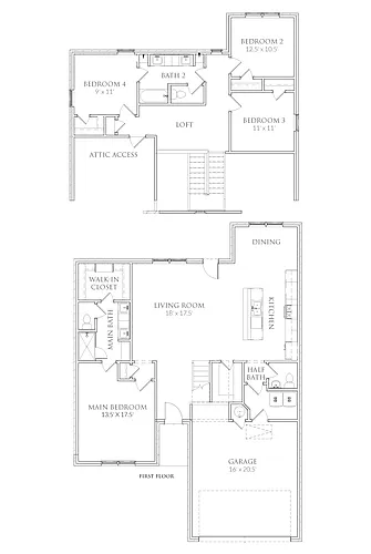 Floor plan 10012 Spearmint Ln