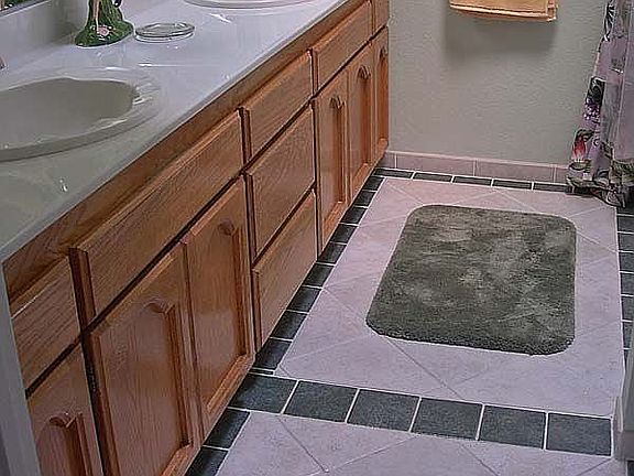 notice the tiles with garden tub