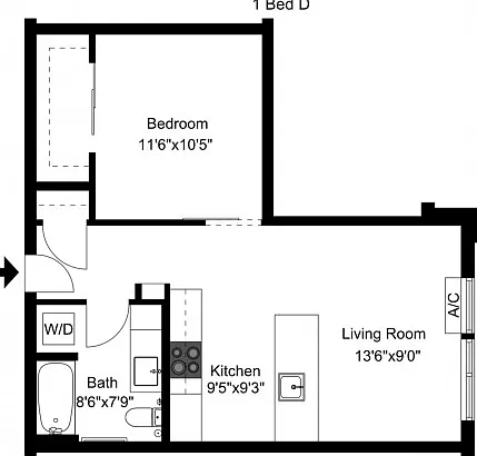 One Bedroom D One Bedroom D
