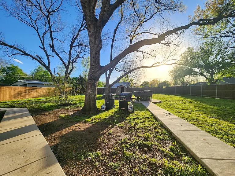 Backyard but will not have outdoor furniture