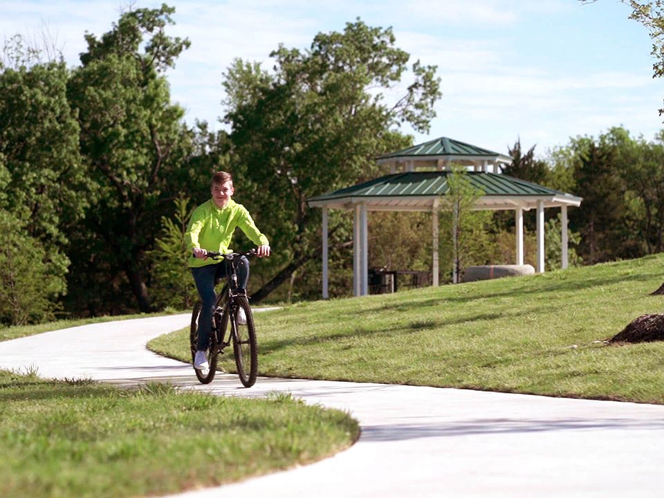 Enjoy community amenities at Benders Cove including a walking trail.