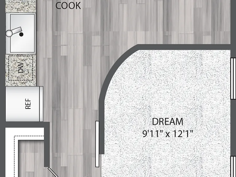Encore Montrose - E2 - 1 Beds - 1 Baths - 594 Sq. ft.