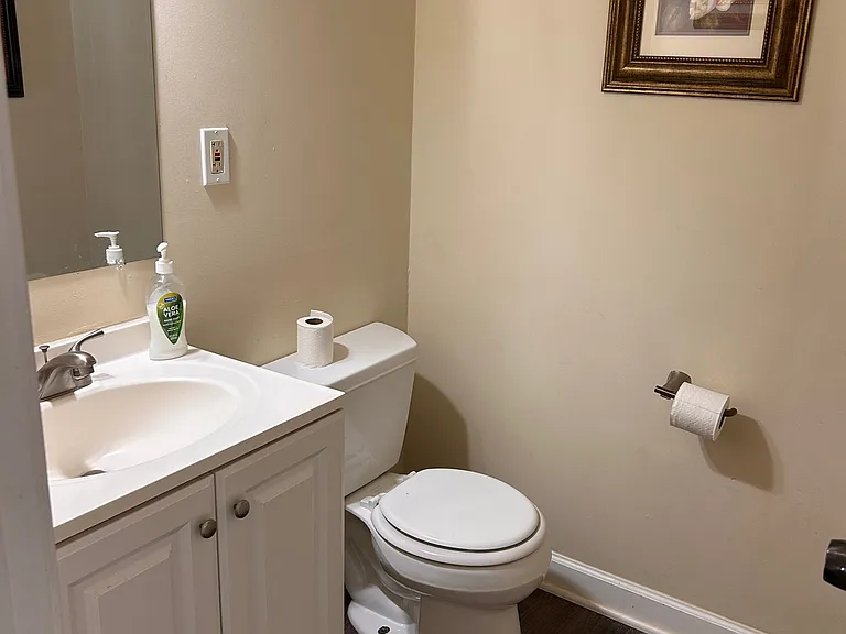 Half bath on main level.