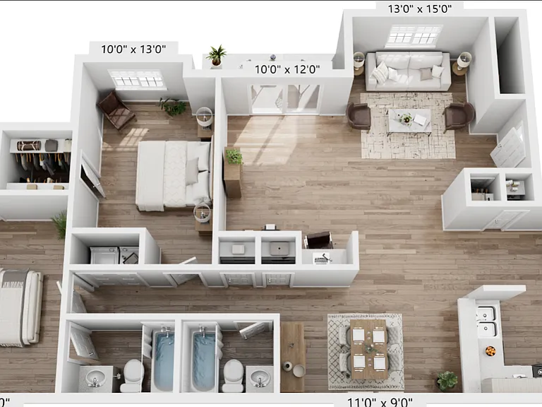 2 Bedroom 2 Bathroom w/Den