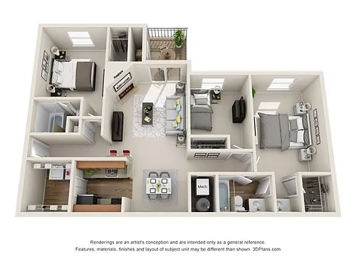 Floor plan Triple Crown 3x2
