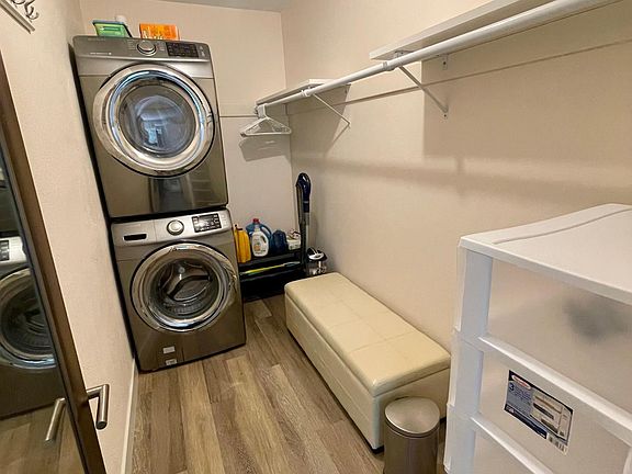 Walk-in closet in bedroom