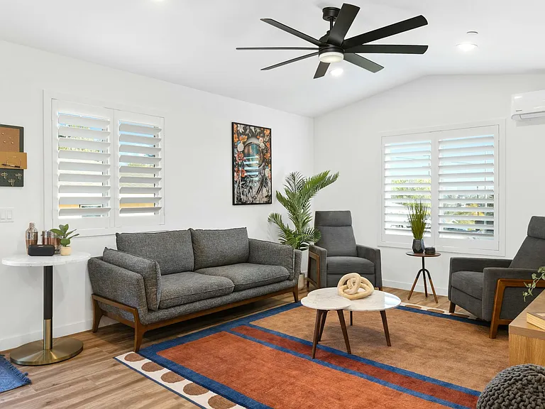 Enjoy your stay with recliners, comfortable couch, unique art, and TVs equipped with Netflix and Disney+.