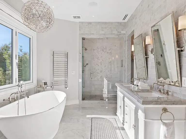 Breathtaking state of the art bathroom with soaking tub