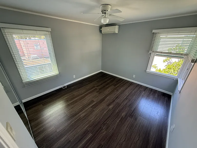 Bedroom 1 with HVAC unit