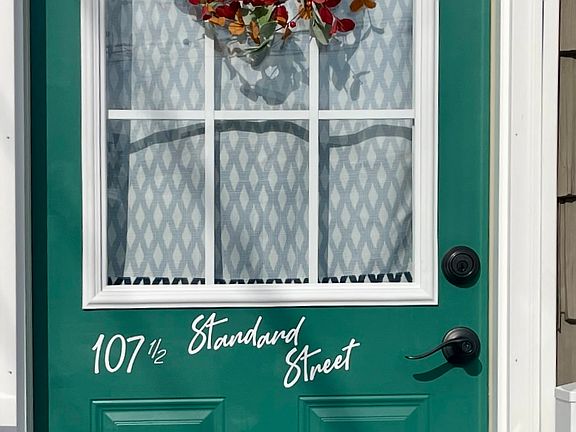 New front door, freshly painted!