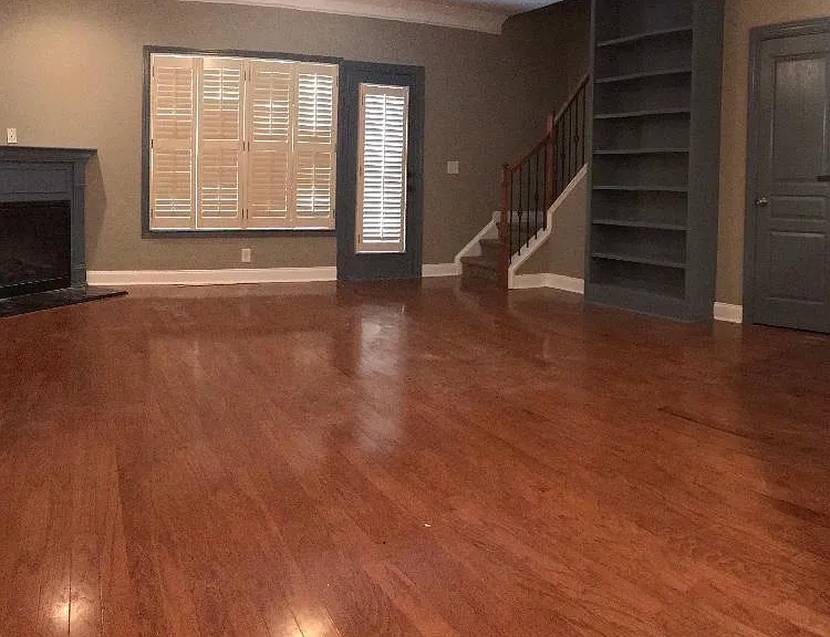 Main floor (from entry).

"standing in" dining room towards living room and half bath (door on right).