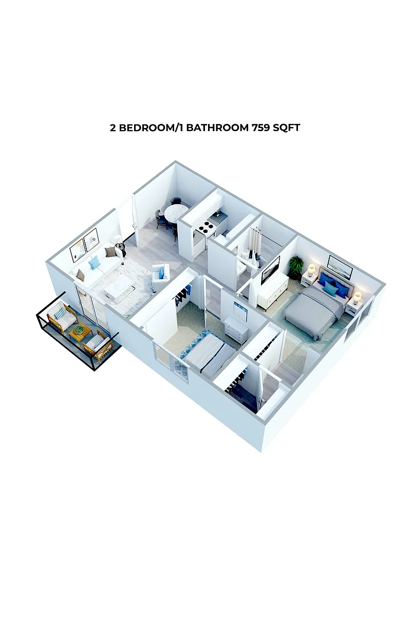 Floor plan 2 X 1