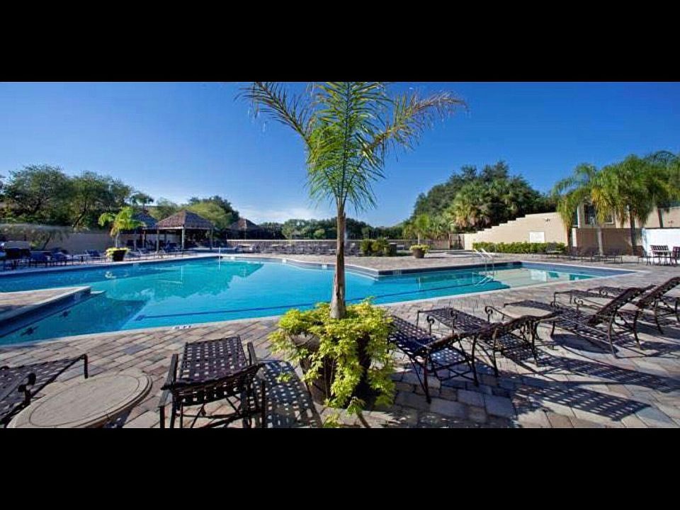 Resort style pool area