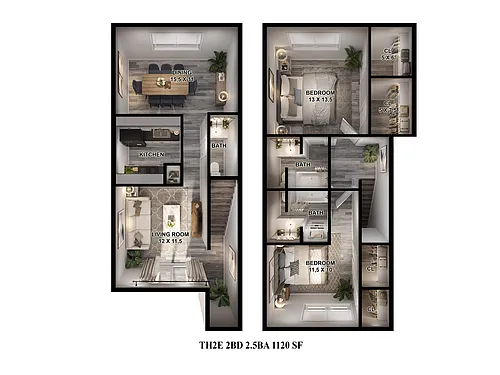 Floor plan TH2A2B2C2E
