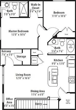 2 Bedroom 2 Bedroom